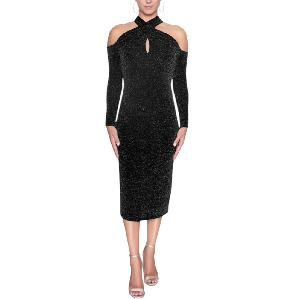 NWOT Rachel Roy Key-hold Shoulder Sparkle Dress